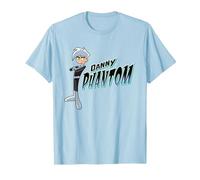 Danny Phantom with Logo Maglietta, Uomo, Celeste, 3XL