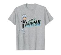 Danny Phantom with Logo Maglietta, Uomo, Grigio Melange, XL