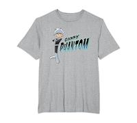 Danny Phantom with Logo Maglietta, Uomo Taglie Grandi, Grigio Melange, 5X Tall