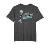 Danny Phantom with Logo Maglietta, Uomo Taglie Grandi, Grigio Scuro, 2X Tall