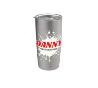 Danny Power Unleashed Red Name Design Bicchiere termico in acciaio inox doppia parete