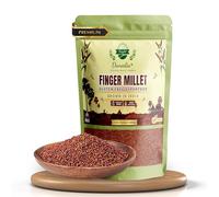Danodia 100% Natural Hulled Finger Millet/Ragi (1lb | 450g | 16oz) | Gluten-Free Unpolished Red Millet, Cunchy, Whole Grain Superfood (Scan QR For New Recipes)