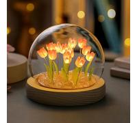 Danolt Forever - Lampada a tulipano romantica rosa per ragazze e donne, decorazione per camera da letto carina