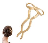 DANRENPANG 1PCS Grande Fiocco Forcine Per Capelli Oro Francese Forchette Dei Capelli In Metallo Styling per Le Donne Lunghe Spesse Panini Dei Capelli Accessori
