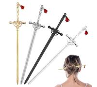 DANRENPANG 4 bacchette per capelli stile antico spada bacchette per capelli in stile cinese per chignon capelli lunghi classici vintage fiori bastoncini per capelli donne ragazza regali