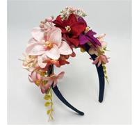 DANRENPANG Cerchietto per capelli alla moda da donna, per matrimonio, con fiori, stile bohémien, accessori per capelli, ghirlanda da spiaggia (5#, 14 cm)