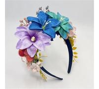 DANRENPANG Cerchietto per capelli alla moda da donna, per matrimonio, con fiori, stile bohémien, accessori per capelli, ghirlanda da spiaggia (3#, 14 cm)