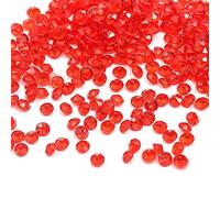 DANS 4000 Pezzi Pietre Gemme Decorative in Acrilico Rosso,Coriandoli Matrimonio Strass Cristallo Acrilico Strass Diamante per Vaso Tavolo Matrimonio Natale Decorazione(3 mm, 6 mm, 10 mm)
