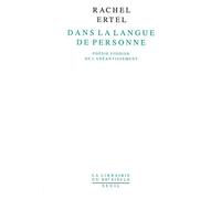 Dans la langue de personne: Poésie yiddish de l'anéantissement