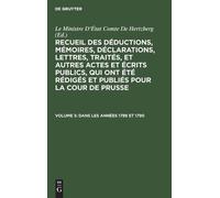 Dans Les Années 1789 Et 1790 (Copertina rigida)