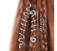 Danshinbow 3 Pz Vintage Spirale Loc Serpente Capelli Treccia Metallo Clip Capelli Cuffie Serpente Celtico Irlandese Accessori Gioielli Festival di Musica (Argento)