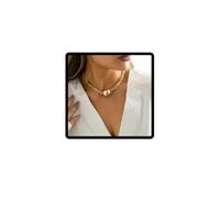 Danshinbow Geometric Round Sfera Choker Collana Catena Spessore Collane Punk Gioielli Regolabili per le Donne e Ragazze (Oro)