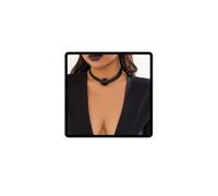 Danshinbow Geometric Round Sfera Choker Collana Catena Spessore Collane Punk Gioielli Regolabili per le Donne e Ragazze (Nero)