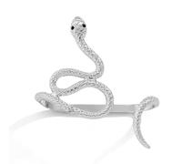 Danshinbow Vintage Single Snake Braccialetto A Mano Aperto Regolabile Wrap Braccialetto Serpente Palm Cuff Costume Gioielli per le Donne Ragazze (Argento)