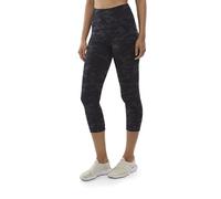 Danskin Camo Print Capri Leggings, Stampa Mimetica Nera, S Donna