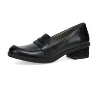 Dansko Danica Heeled Loafer for Women - Waterproof Leather with Rubber Outsole and Leather Stacked Heel for Long-Lasting Style Natural Arch Technology for Added Support Black 7.5-8 M US