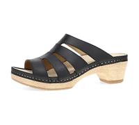 Dansko Lyndi Slide Sandals for Women - Caged-Style Design with Leather Uppers and Lightweight Rubber Outsole Black 7.5-8 M US