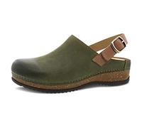 Dansko Merrin Sling-Back Mule Clog-Zoccolo da donna - Intersuola in sughero/EVA a doppia densità e suola in gomma leggera offrono una guida confortevole su una struttura brevettata pinzata, Oliva