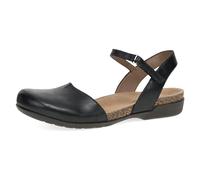 Dansko Rowan - Sandalo da Donna in Memory Foam e Sughero per Comfort e Supporto dell'Arco Plantare, Suola in Gomma Leggera per Una Lunga Durata, Calzature Versatili da Casual a Eleganti, Nero ceroso