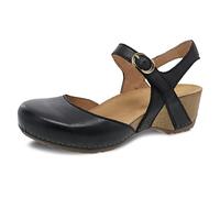 Dansko Women's Tiffani Black Burnished Calf Sandals 10.5-11 M US