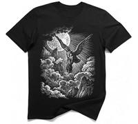 Dante e l’Aquila Inferno Gotico Maglietta (L, Nero)