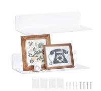 Dantolo 2 Pezzi Mensola da Parete - 30 * 12 * 8 cm Mensole da Muro, Mensola da Parete in Acrilico, Scaffale da Cucina, Mensole Sospese Decorativa per Soggiorno, Camera, Cucina, Bagno, Ufficio