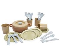 Dantoy Bio-Toy Pretend Play Dinner Set 22 Pieces, Eco-Conscious Toys Made from Sugarcane
