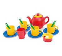 Dantoy Servizio da tè in Rete - Gioco di Ruolo Set da Tè - 17 Pezzi Giochi di Imitazione - Accessori Cucina - Giocattoli per Bambini - Regalo Bambino 3 Anni - Giochi Bambini 3 Anni - Multicolore