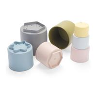 Dantoy: Tiny BIO Stacking Play Cups - 7pc Playset, Sorting & Stacking Activity,