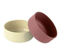 Dantoy - Tiny Biobased Bowl Set - Nude & Ruby Red (6210)