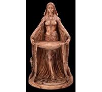 Danu - Statuetta decorativa Wicca, 41 cm, dea celtica, colore argilla