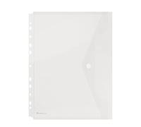DANUBIO 8540001pl-00 portadocumenti/ - Cartellina con Bottone a pressione, PP, A4, 200μm con margine Rand, Trasparente