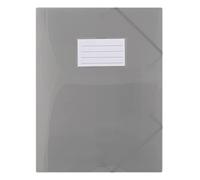 DANUBIO 8568001pl-02 tasche documento/ - Cartellina con elastico, PP, A4, 480μm, con 3 scomparti, semitrasparente, Grigio