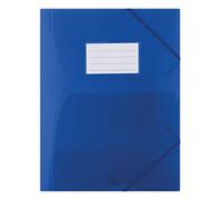 DANUBIO 8568001pl-10 tasche documento/ - Cartellina con elastico, PP, A4, 480μm, con 3 scomparti, semitrasparente, Blu