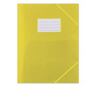 DANUBIO 8568001pl-11 tasche documento/ - Cartellina con elastico, PP, A4, 480μm, con 3 scomparti, semitrasparente, Giallo