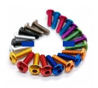 Danveey Zixinz-Viti a brugola 10 Pezzi Vite in Alluminio M5*5/6/8/10/12/14/16 Vite a Testa bombata con esagono Incassato in Alluminio, Resistenza alla corrosione(M 5X 12,Green)