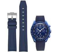 Danxancy Cinturino Orologio Silicone Gomma Senza Spazi per Omega x Swatch Moonswatch Speedmaster 20mm Watch, Cinturino di Ricambio 20mm Cinturini per Orologio da Uomo Donna