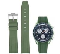 Danxancy Cinturino Orologio Silicone Gomma Senza Spazi per Omega x Swatch Moonswatch Speedmaster 20mm Watch, Cinturino di Ricambio 20mm Cinturini per Orologio da Uomo Donna