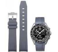 Danxancy Cinturino Orologio Silicone Gomma Senza Spazi per Omega x Swatch Moonswatch Speedmaster 20mm Watch, Cinturino di Ricambio 20mm Cinturini per Orologio da Uomo Donna