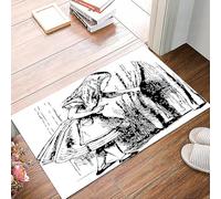 danxceh Tappetini da Bagno Tappetino da Doccia Assorbente Antiscivolo Lavabile,Tappeto da Bagno con Supporto in Gomma per, nel Paese delle Meraviglie. guarda dietro una tenda per,40x60cm