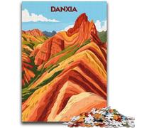 Danxia Wonders Puzzle per adulti 1000 pezzi, regalo di compleanno per ammazzare il tempo in casa, regali, arte murale per 14+ pezzi (26x38cm)