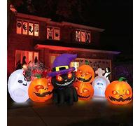 Danxilu Zucca Gonfiabile Halloween con Fantasma e Gatto 2,4 m da Esterno