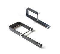 Danxq, gancio in ferro per ringhiere a forma di fiore, per ringhiere a tubo rotondo e ringhiere per tubi quadrati, adatto per larghezze 3,5-6,5 cm, 2 pezzi (4,5 cm).