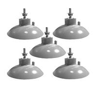 DANXQ M6 - D 8 cm (D 3,15 ") Potente gancio a ventosa a vite di prolunga forte con dado di bloccaggio, multiuso, aspirazione migliorata, per il fissaggio della macchina da tavolo, 5 pezzi (GRIGIO)