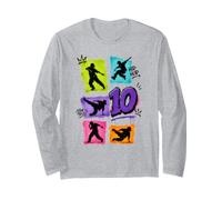 Danza 10 Anni Compleanno Hip Hop Breakdance Graffiti Maglia a Manica
