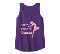 Danza Classica Regalo Donna Bambina Oggi Non Posso Ho Danza Canotta, Donna, Viola, M