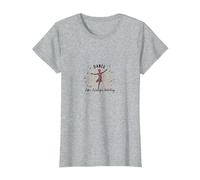 Danza Come Nessuno Guardando gioioso Silhouette Maglietta, Donna, Grigio Melange, S