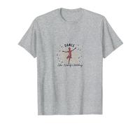 Danza Come Nessuno Guardando gioioso Silhouette Maglietta, Uomo, Grigio Melange, 5XL