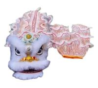 Danza del drago cinese Leone, Set di danza del leone fatto a mano tradizionale da 8 pollici diametro for lo spettacolo capodanno cinese(C)