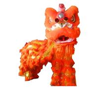 Danza del drago cinese Leone, Spettacolo di danza del leone e drago multicolore for il capodanno cinese(Orange)